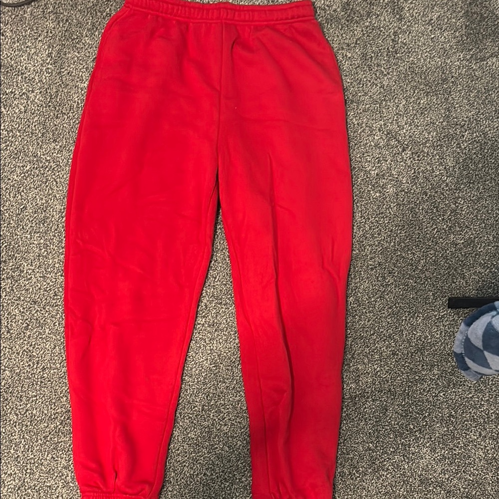 Women’s red joggers from Amazon
